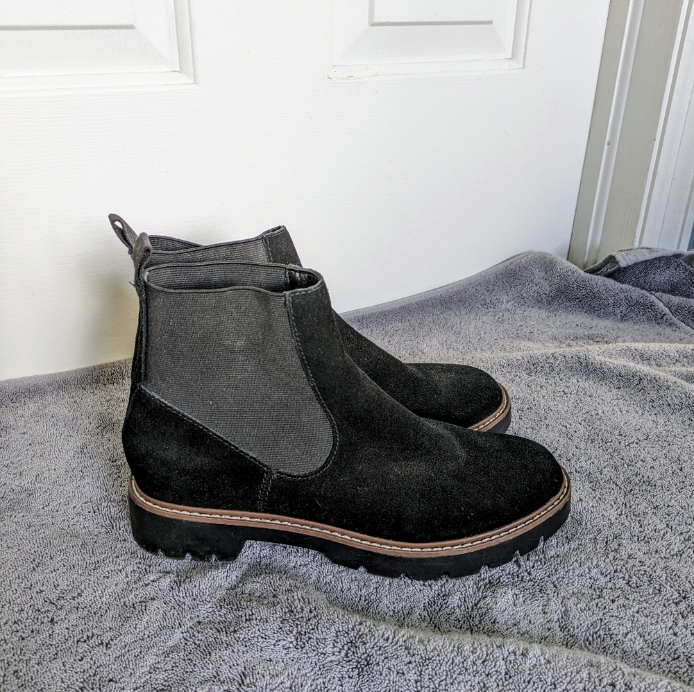 Black Suede Chelsea Boots